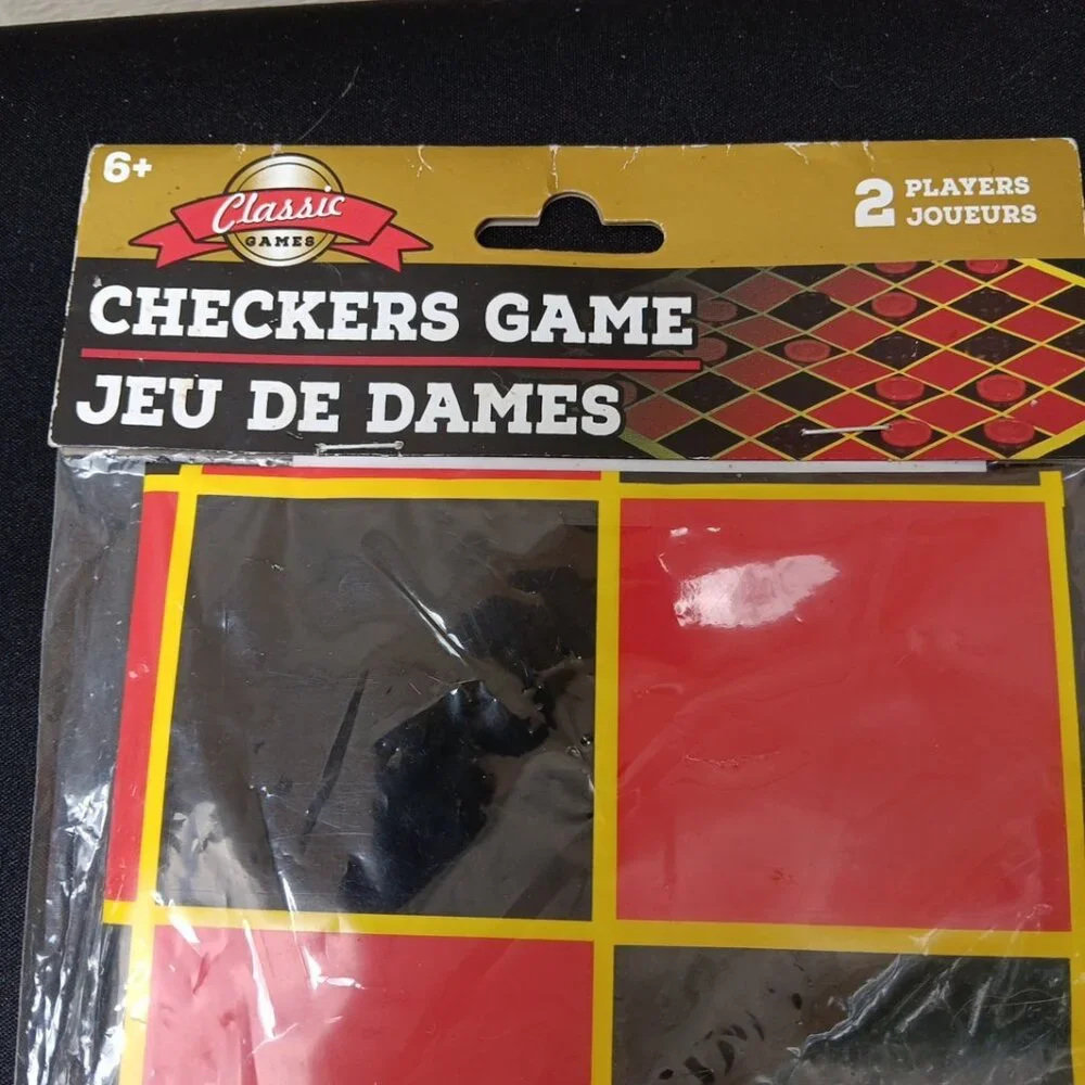 Classic Games Jumbo Checkers Set‎ – Travel Size, Fold-Up, New & Sealed